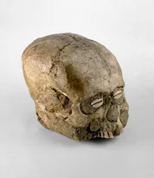 Porträtschädel mit Kaurimuschelaugen, Jericho, ca. 7. Jahrtausend v. Chr.